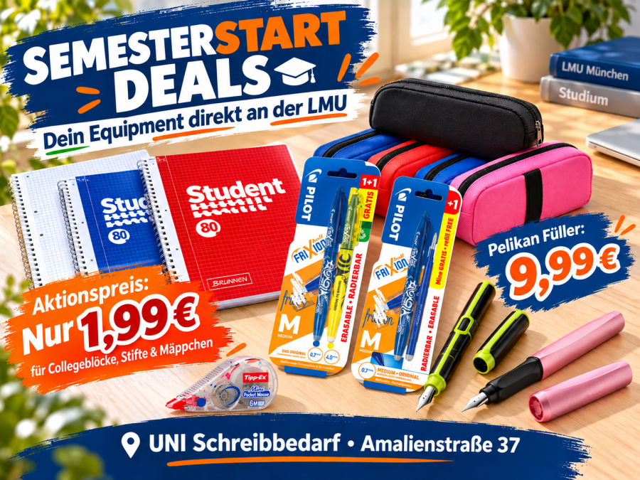 UNI Schreibbedarf Semsterstart Angebote